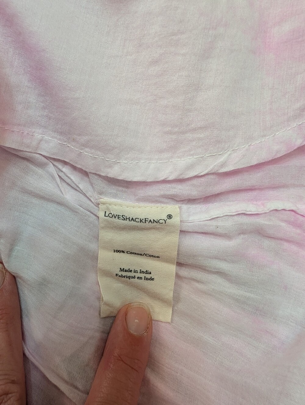Love Shack Fancy Pink Lace Cotton Mini Dress Size XS - Picture 5 of 6